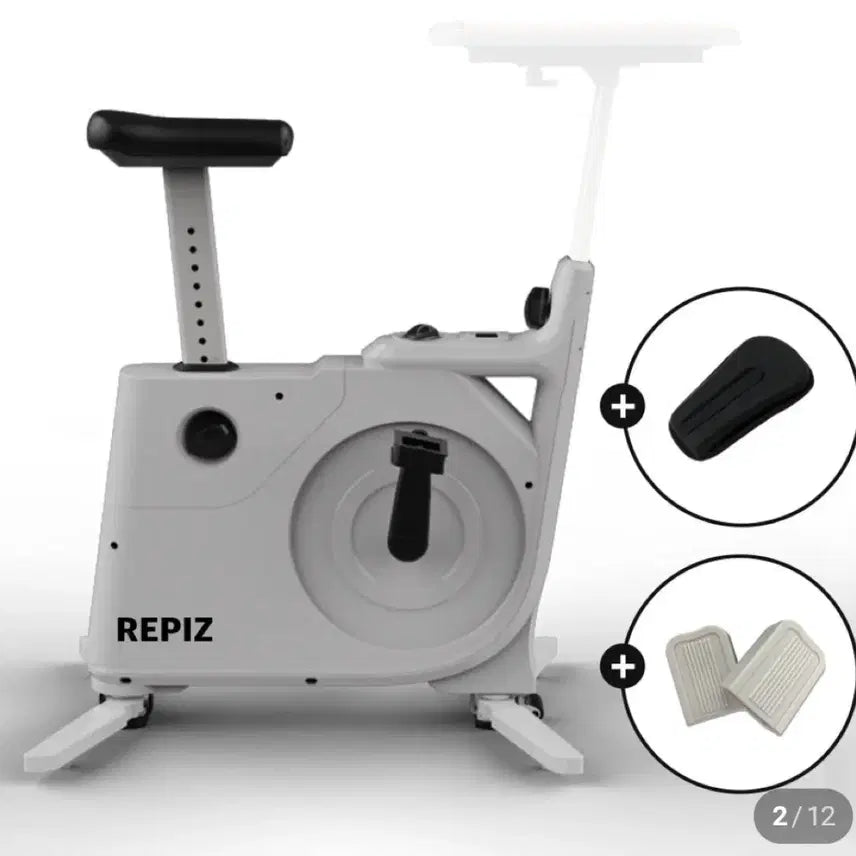 [BUNJANG] Repose Table Type Folding Mini Exercise Bike Warm Grey / 레피즈 테이블형 실내자전거 미니 접이식 웜그레이