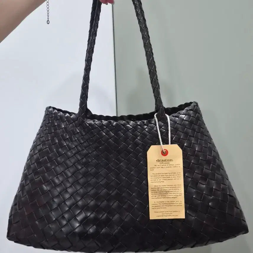 [BUNJANG] Dragon Diffusion Santa Croce Big Tote Bag Dark Brown / 드래곤디퓨전 산타크로체 빅 다크브라운(택,이너백O)