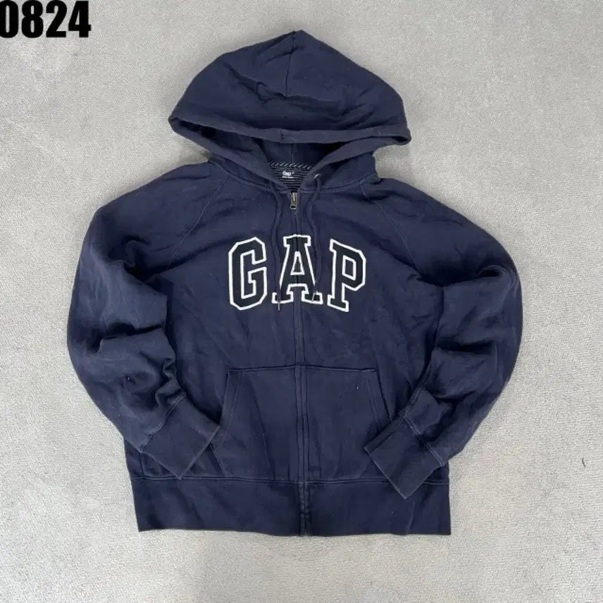 [BUNJANG] GAP Logo Hoodie Zip-up Navy L / GAP 로고 후드 집업 네이비 L