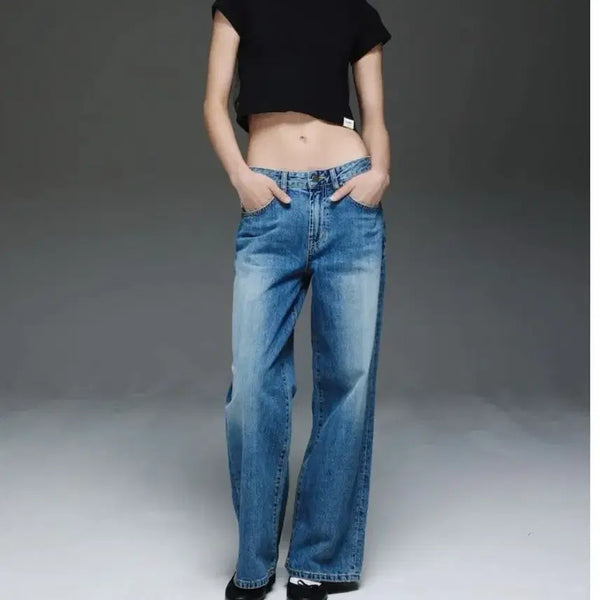 [BUNJANG] Glowny Wide Denim Pants / 글로니 청바지