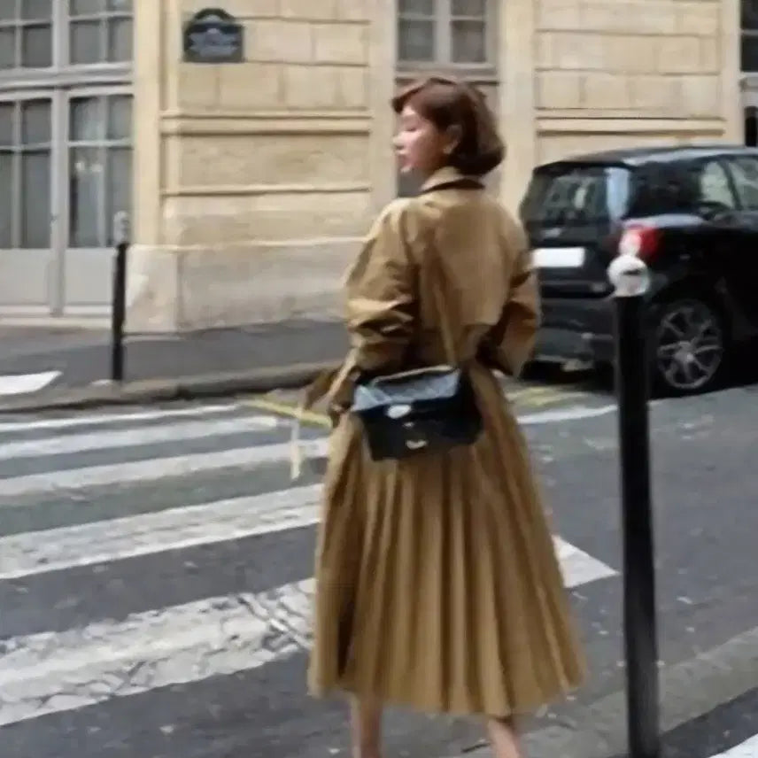 [BUNJANG] Imvely Double Pleats Trench Coat / (택포)임블리 더블 플리츠 트렌치코트