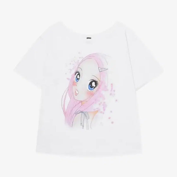 [BUNJANG] Wonder Visitor One Shoulder T-Shirt / 원더비지터 원숄더 티셔츠