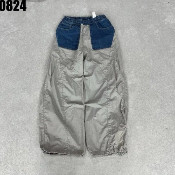 [BUNJANG] COOR Denim Color-Block Cargo Pants / COOR 청바지 배색 카고 바지 F