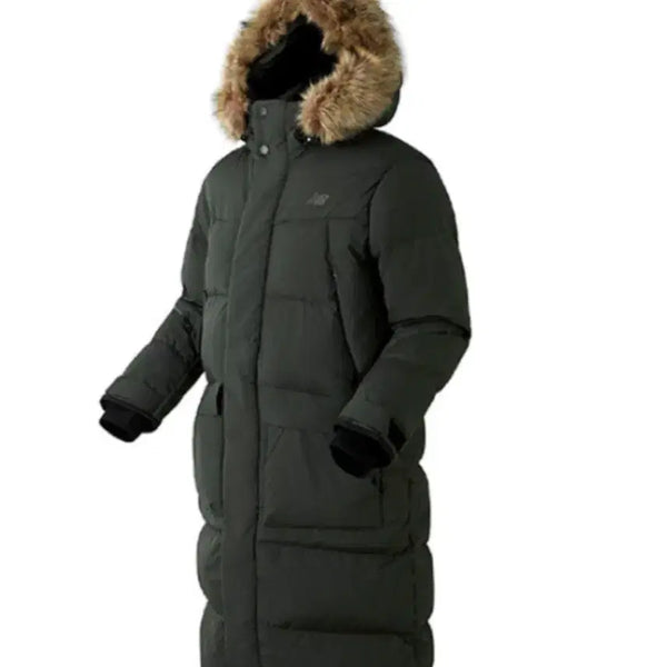 [BUNJANG] New Balance Long Padded Coat Khaki 2XL / 뉴발란스 롱패딩 카키 2xl