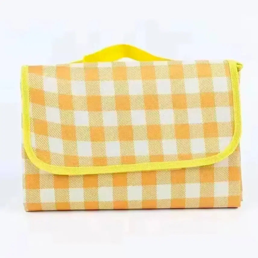 [BUNJANG] Yellow Check Picnic Mat (200x200cm) / 피크닉 매트 돗자리 옐로우  200 x200