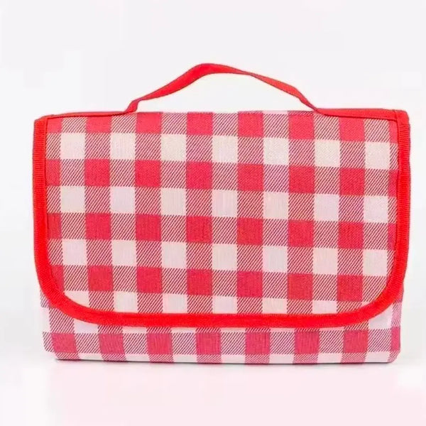 [BUNJANG] Red Checkered Picnic Mat 150*200 / 체크무늬 피크닉 매트 캠핑 레드 돗자리  150*200