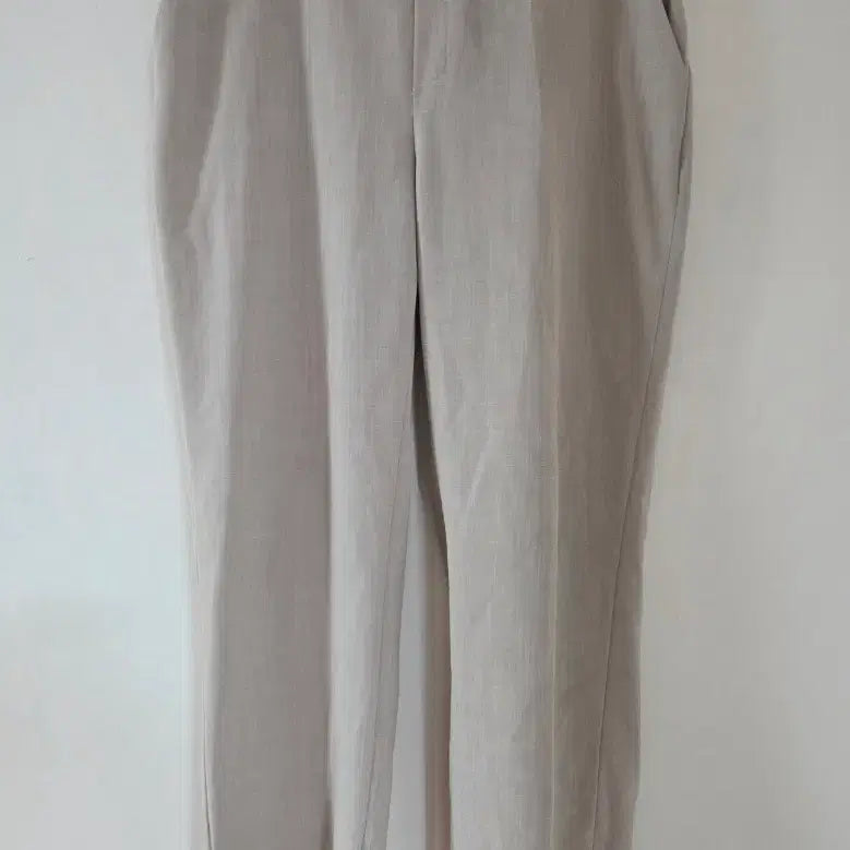 [BUNJANG] Beige Linen Slacks Pants / 베이지 슬랙스