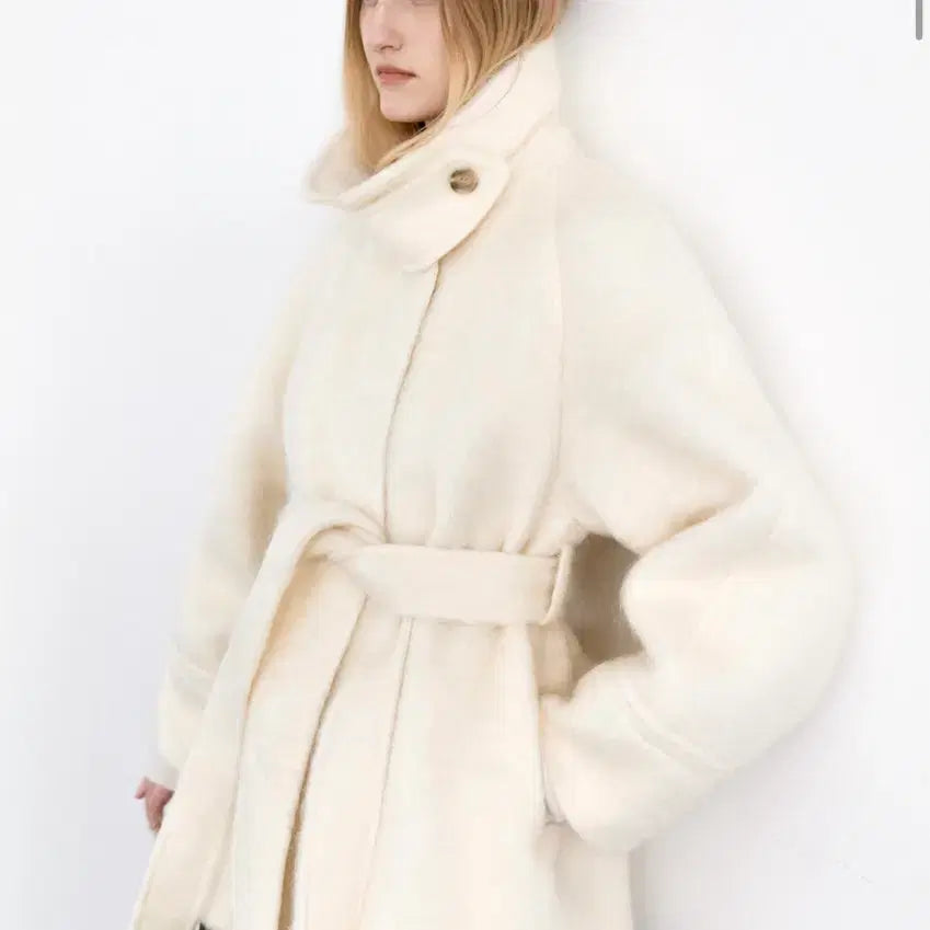 [BUNJANG] Atelier Nine Half Coat Ivory / 아틀리에나인 하프코트 - 아이보리