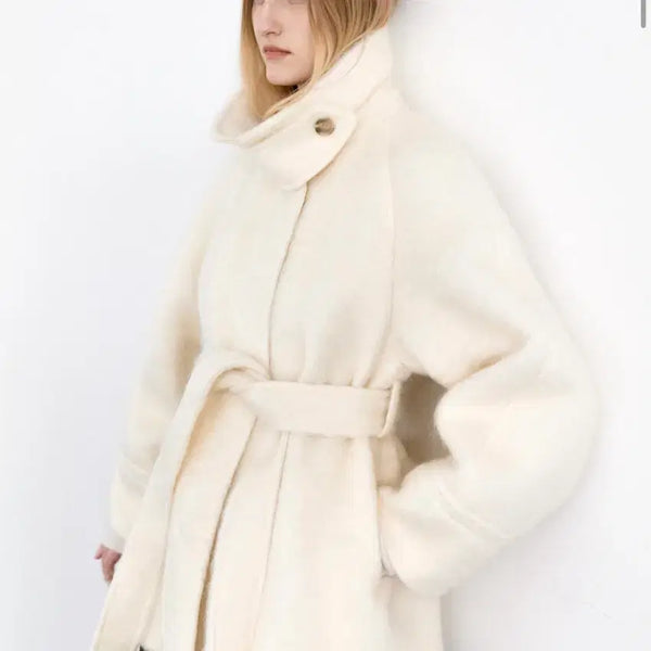 [BUNJANG] Atelier Nine Half Coat Ivory / 아틀리에나인 하프코트 - 아이보리