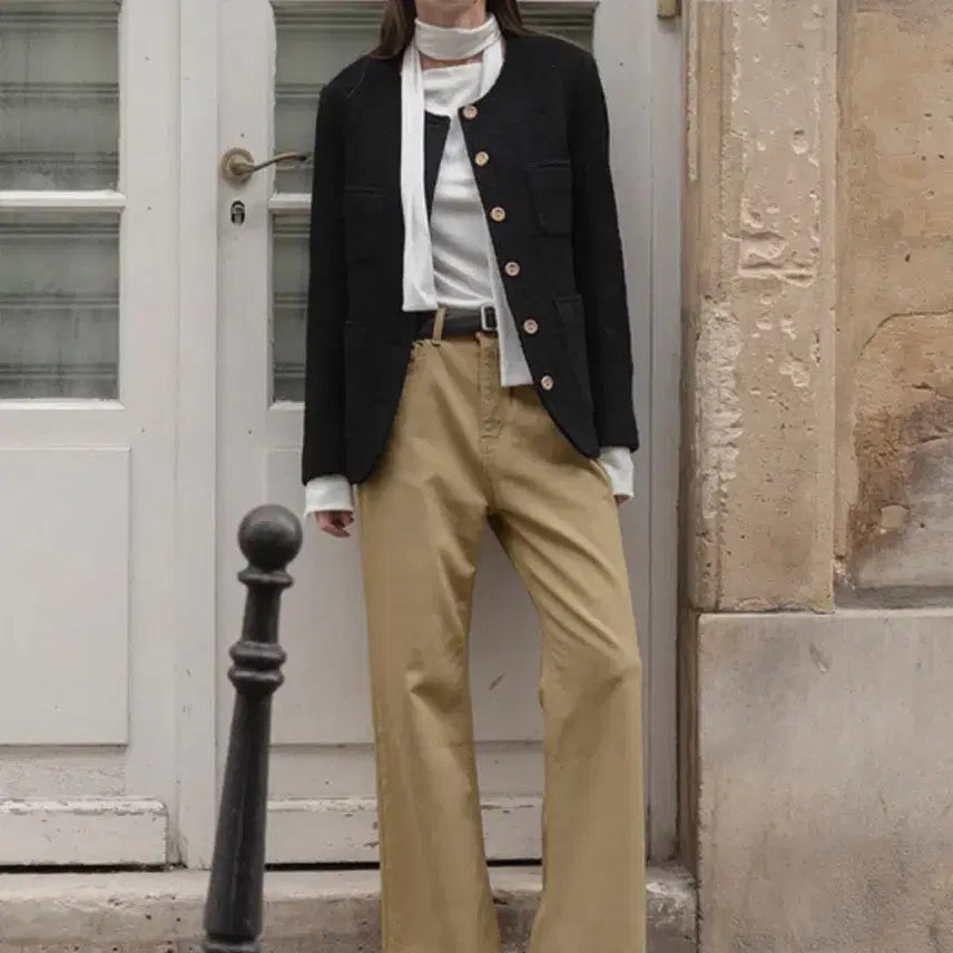 [BUNJANG] YUMER Jane Cotton Bootcut Pants Beige Size 1 / 유메르 제인 코튼 부츠컷 팬츠 베이지 1사이즈 새거