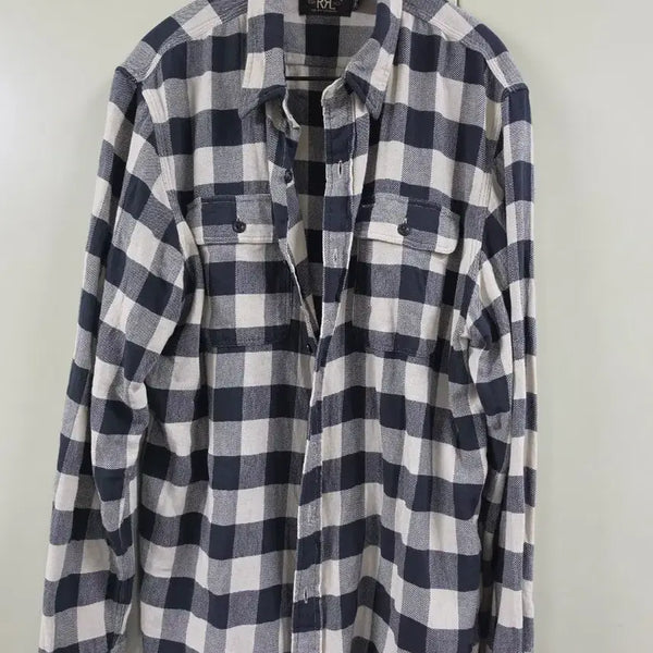 [BUNJANG] RRL Buffalo Check Flannel Shirt - Size L / RRL 버팔로 체크 플란넬 셔츠  L