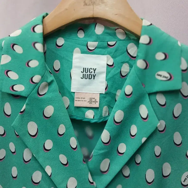 [BUNJANG] Juicy Judy Polka Dot Pattern Shirt Jacket / 주시주디 도트 패턴 셔츠 자켓