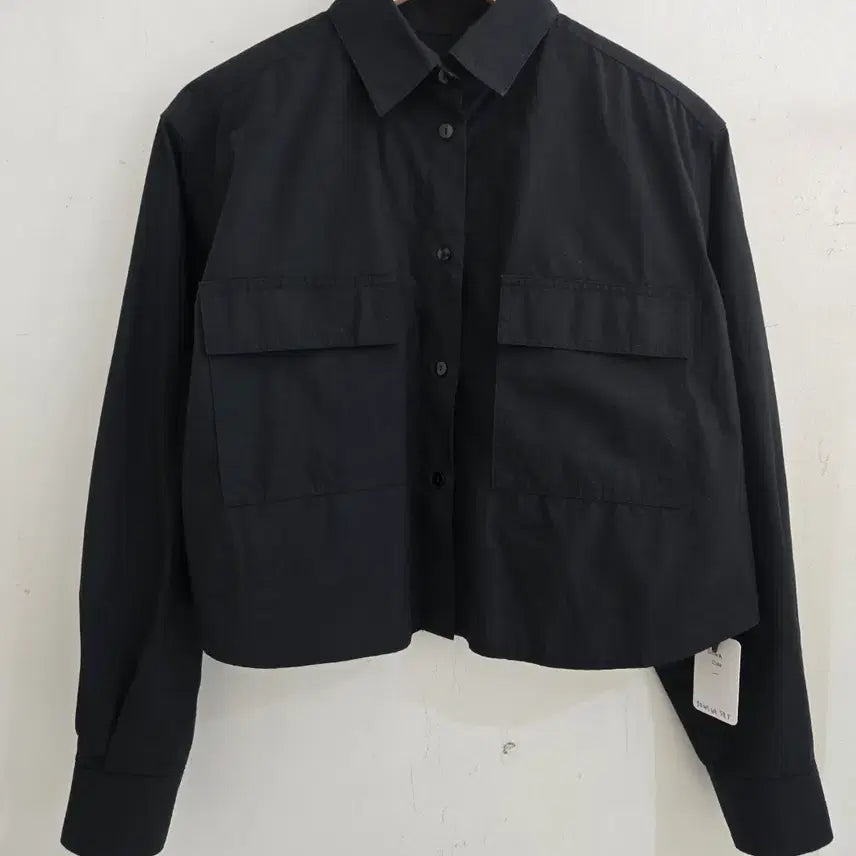 [BUNJANG] Sihwa Two Flap Pocket Crop Shirt / 시화 투 플랩 포켓 크롭 셔츠