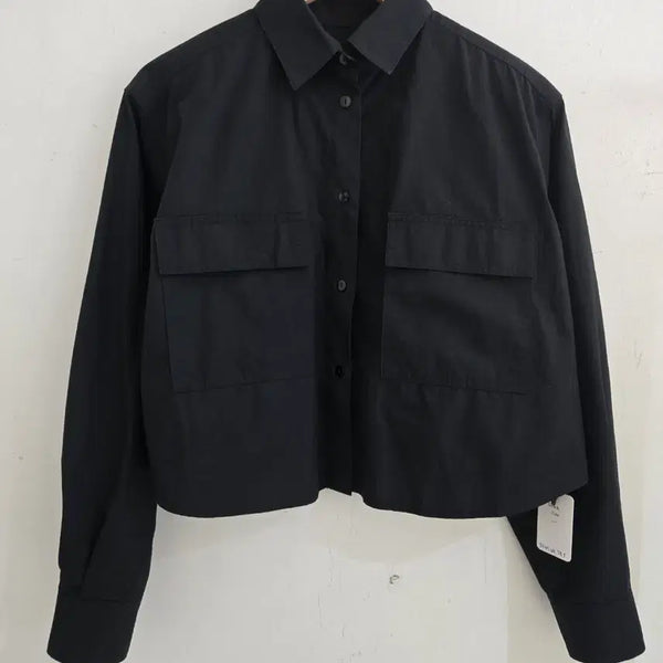 [BUNJANG] Sihwa Two Flap Pocket Crop Shirt / 시화 투 플랩 포켓 크롭 셔츠