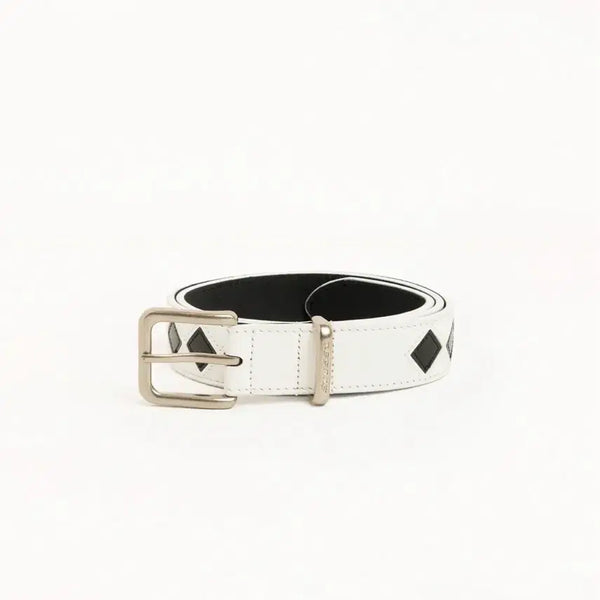 [BUNJANG] Stussy Argyle Leather Belt L/XL / stussy 스투시 아가일 레더 벨트 L/XL 새상품