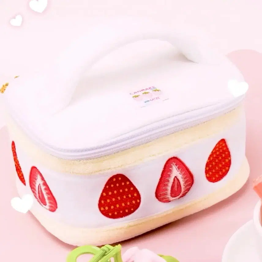 [BUNJANG] Canmake x Katze Strawberry Sando Pouch / 캔메이크 X 캇제 딸기 산도 파우치
