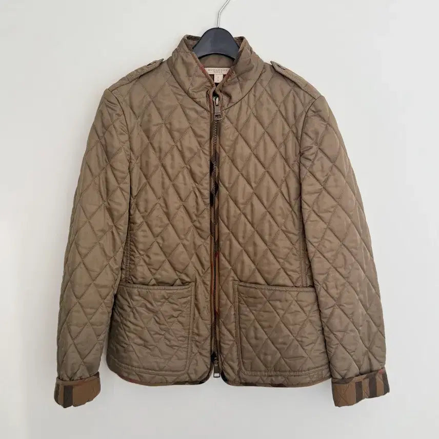 [BUNJANG] Burberry Quilted Jacket Khaki Brown / 버버리 퀼팅 자켓 카키브라운