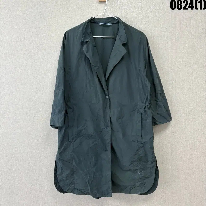 [BUNJANG] BCBG Max Azria Boxy Long Jacket Khaki / 비씨비지 박시 롱 자켓 카키 88-98-160