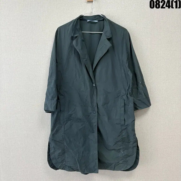 [BUNJANG] BCBG Max Azria Boxy Long Jacket Khaki / 비씨비지 박시 롱 자켓 카키 88-98-160
