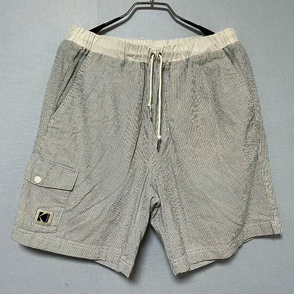 [BUNJANG] Kodak Club Stripe Cargo Shorts / KODAK 코닥 클럽 스트라이프 남자 카고 반바지 밴딩 시원한 M 30