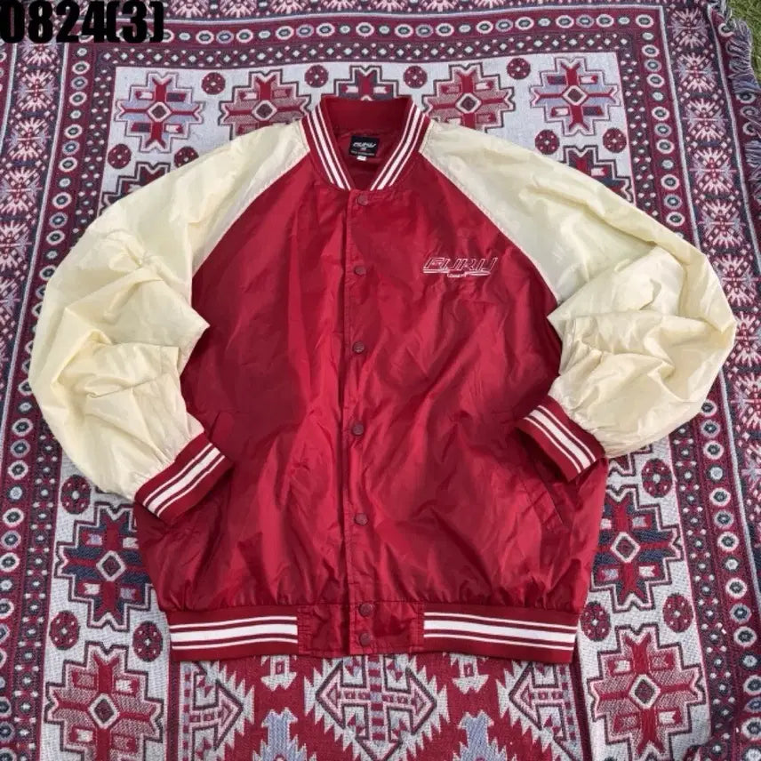 [BUNJANG] FURU Baseball Jacket (Ivory/Red) / FURU 야구 점퍼 마르디 자켓 105 L 8/24