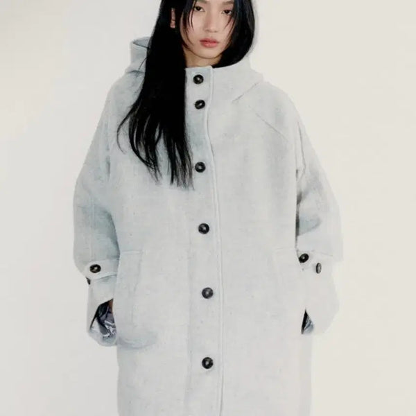 [BUNJANG] Officine Rich Wool Half Coat Gray / 오피쉬 리치 울 하프 코트 RICH WOOL HALF COAT, GRAY