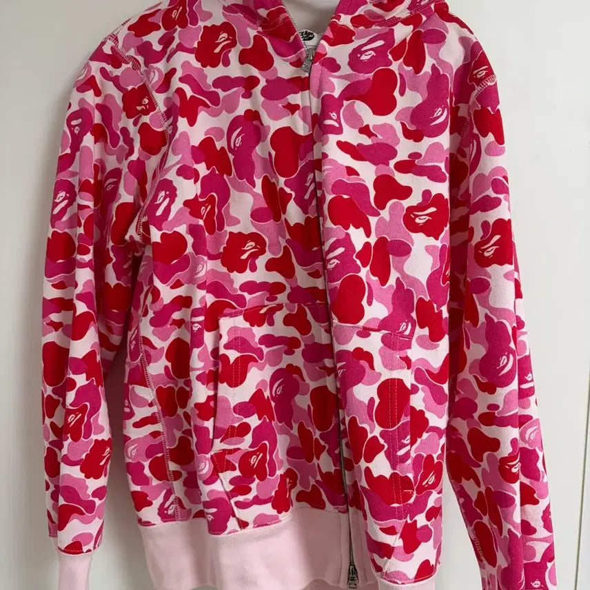 [BUNJANG] BAPE Camo Hooded Zip-Up Pink - Size S / 베이프 후드집업 핑크 카모