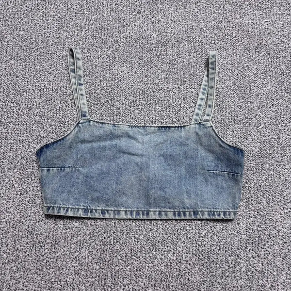 [BUNJANG] H&M Divided Denim Bustier / 4 H&M Divided 데님 뷔스티에 0823