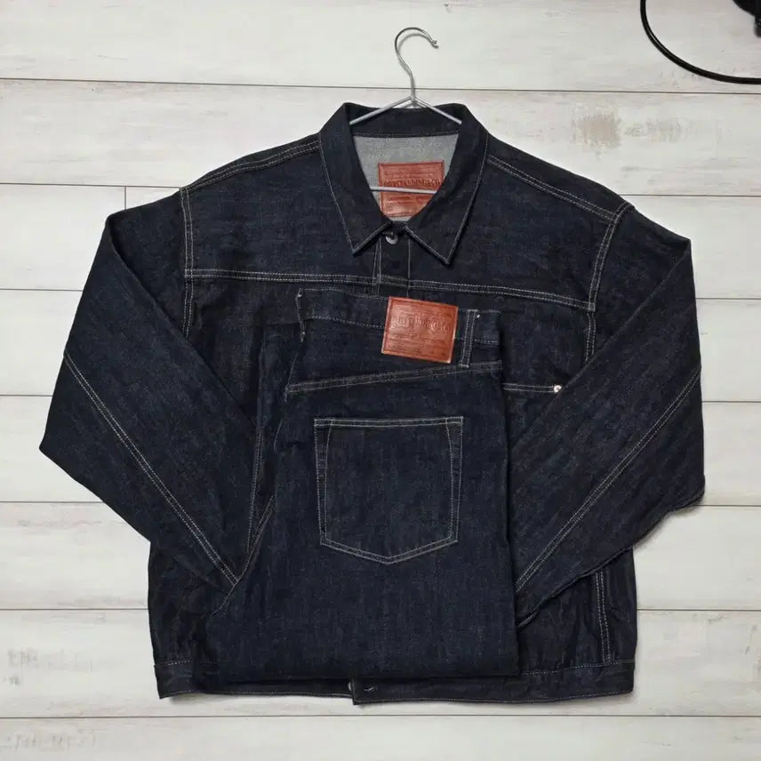 [BUNJANG] Outstanding Daejeon Edition Denim Setup Jacket (M) & Pants (L) / 아웃스탠딩 대전판 데님셋업 자켓M, 바지L