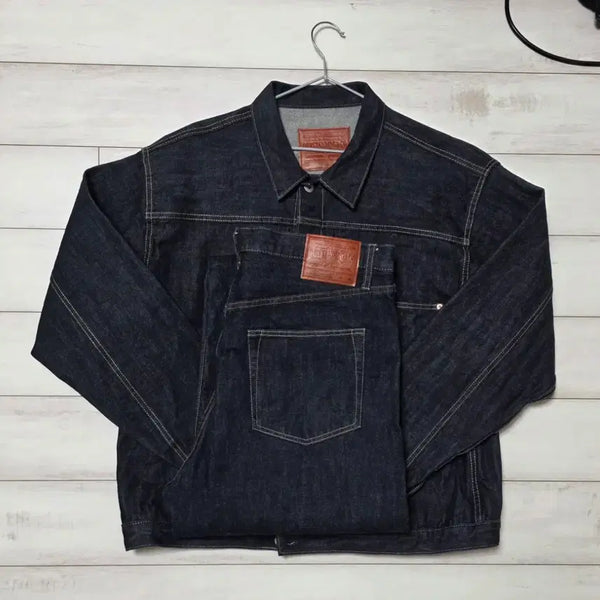 [BUNJANG] Outstanding Daejeon Edition Denim Setup Jacket (M) & Pants (L) / 아웃스탠딩 대전판 데님셋업 자켓M, 바지L