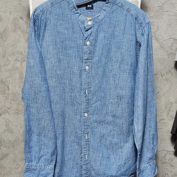 [BUNJANG] Uniqlo Men's Blue Shirt / 유니클로 셔츠 남성 셔츠 청색 셔츠