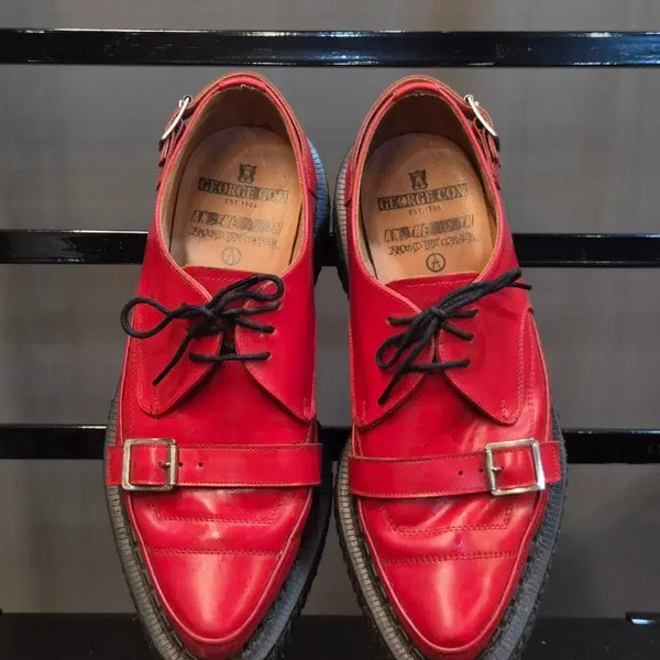 [BUNJANG] George Cox Red Monk Strap Creeper Derby Shoes UK 8 / [UK8 / 270] 조지콕스 GEORGE COX 레드 몽크스트랩 크리퍼 영국제 더비슈즈 18.9