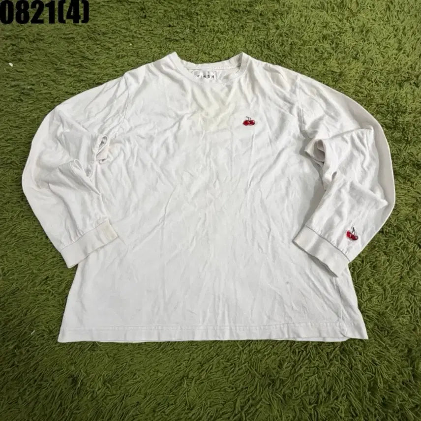 [BUNJANG] Kirsh Cherry Short Sleeve T-Shirt White / 키르시 체리 반팔 티셔츠 화이트 0821