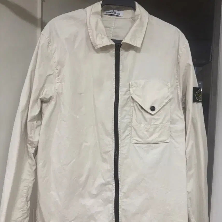[BUNJANG] Stone Island Beige One-Pocket Shirt / 스톤아일랜드 베이지 셔츠