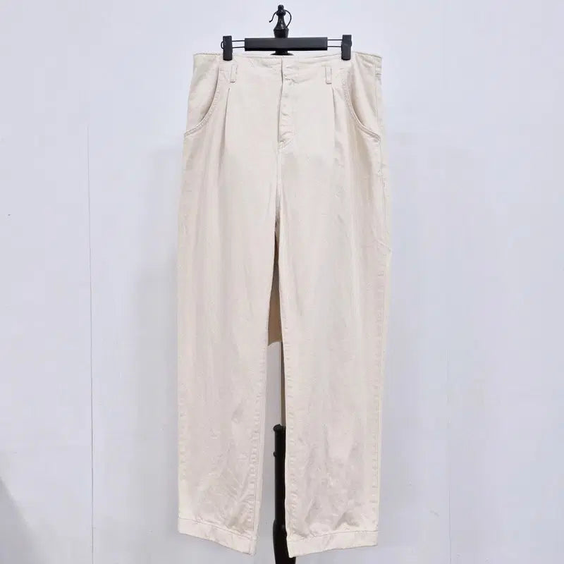 [BUNJANG] Massimo Dutti Pleated Logo Pants / 마시모두띠 플레이트로고 팬츠
