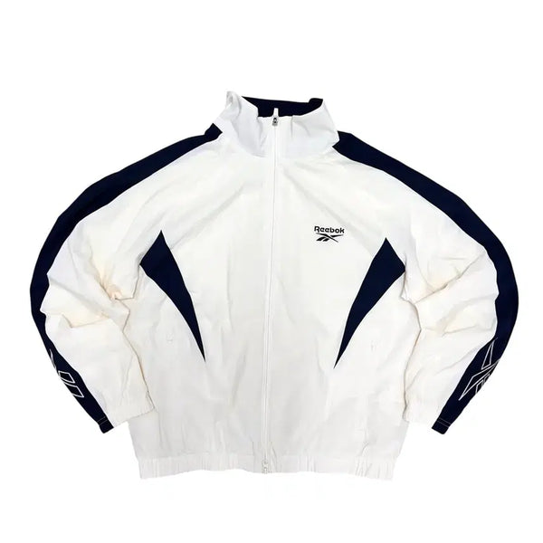[BUNJANG] Reebok Flow Windbreaker Ivory Navy M / 리복 아이보리 네이비 플로우 바람막이(M)