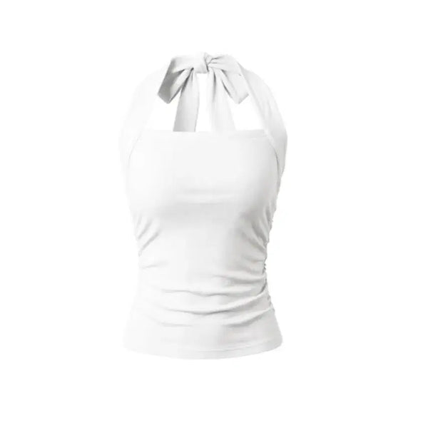 [BUNJANG] ODEAR Mellow Ribbon Top White / 오도어 멜로우 리본 탑 화이트