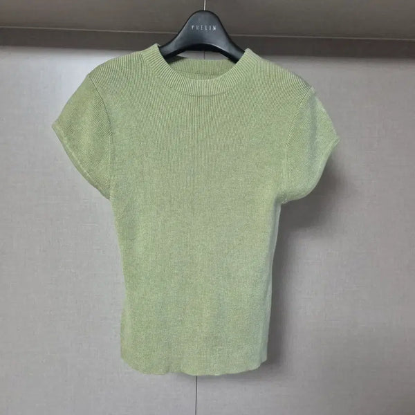 [BUNJANG] JELLPE Apple Mint Round Short Sleeve Wool Knit / 프리)JELLPE 애플민트 라운드 반팔 울 니트