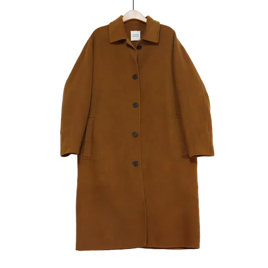 [BUNJANG] STUDIO TOMBOY Wool Cashmere Camel Handmade Coat Free Size / STUDIO TOMBOY 울 캐시미어 카멜 핸드메이드 코트 프리