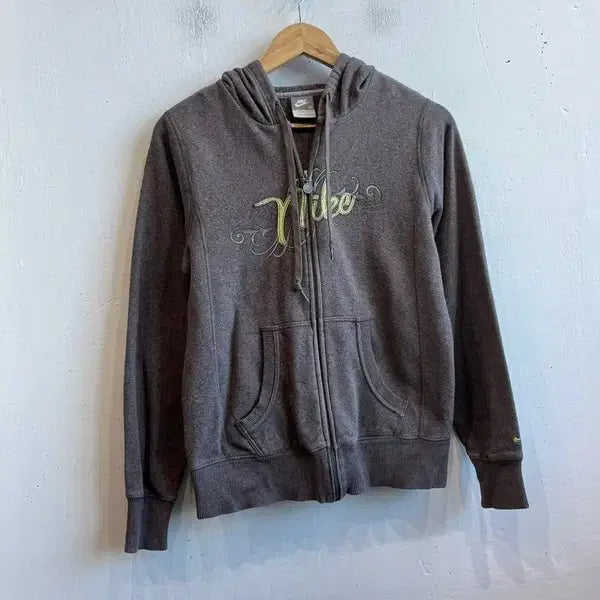 [BUNJANG] Nike 00s Logo Brown Hooded Zip-Up Jacket / 00s 나이키 로고 브라운 후드집업