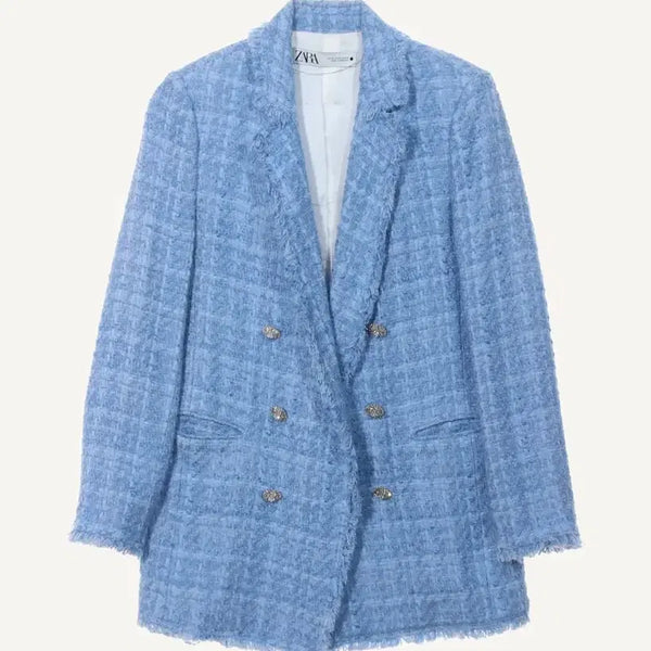 [BUNJANG] Zara Tweed Double-Button Jacket / 자라 트위드 자켓