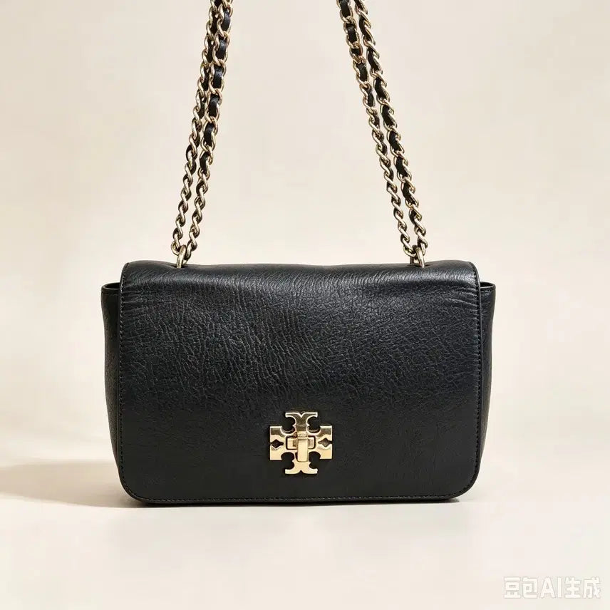 [BUNJANG] Tory Burch Black Leather Chain Shoulder Bag / 토리버치 블랙 체인 숄더백