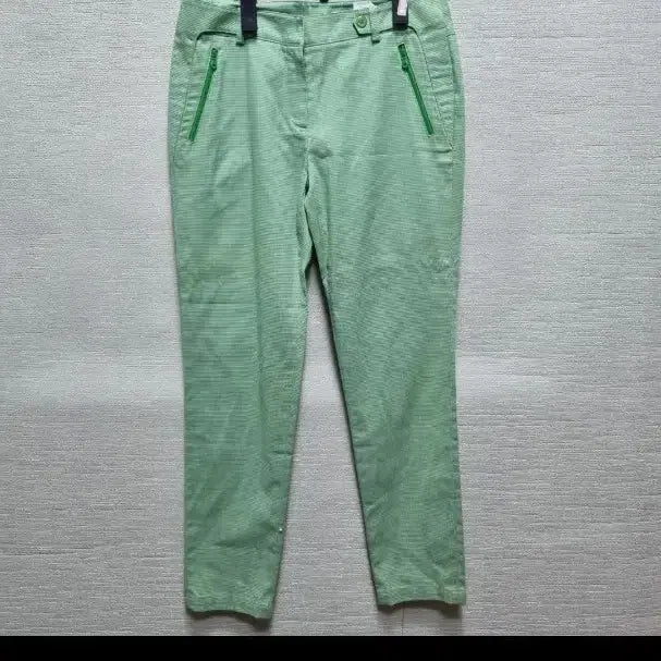 [BUNJANG] V029 Slim Fit Cotton Pants - Green Check / v029 슬림핏 바지
