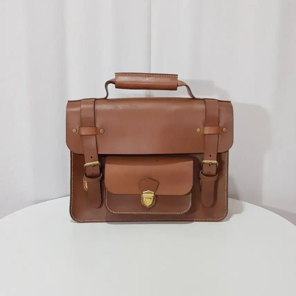 [BUNJANG] Handmade Leather Briefcase / (무료배송) 핸드메이드 가죽 서류가방