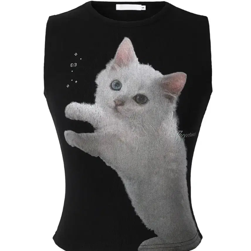 [BUNJANG] 3times Miaow Tank Top / 쓰리타임즈 미야오 탱크 탑