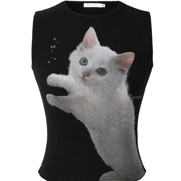 [BUNJANG] 3times Miaow Tank Top / 쓰리타임즈 미야오 탱크 탑