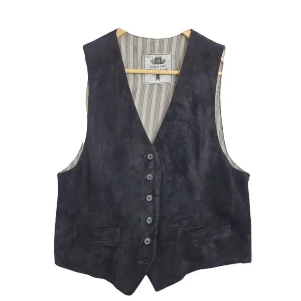 [BUNJANG] BECAUSE Suede Black Blazer Vest [M] / BECAUSE 스웨이드 블랙 블레이저 베스트 [M]