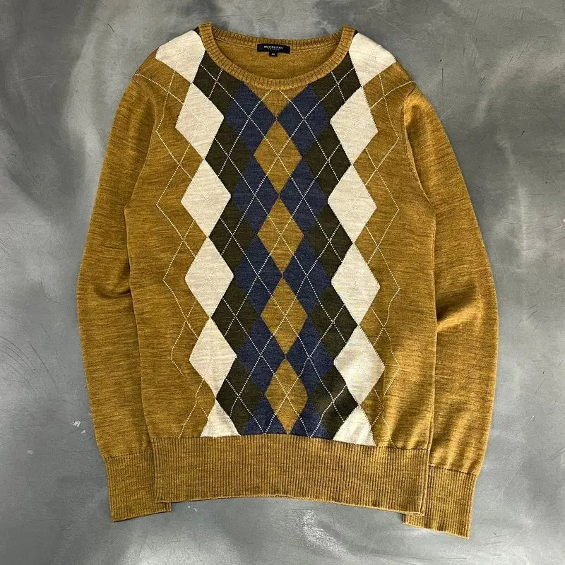 [BUNJANG] Burberry Argyle Wool Knit Sweater / 버버리 아가일 울 니트 y19000