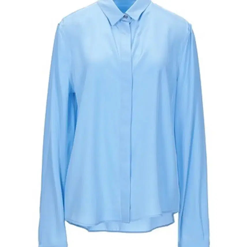 [BUNJANG] Jil Sander 100% Silk Sky Blue Shirt FR44 / 질샌더 JIL SANDER 100% 실크 스카이블루 셔츠