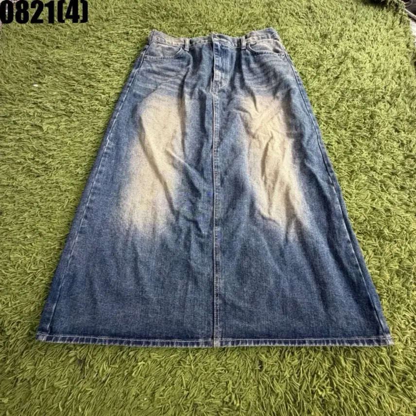 [BUNJANG] Washed Long Denim Skirt / 청치마 롱 데님 스커트 워싱 0821